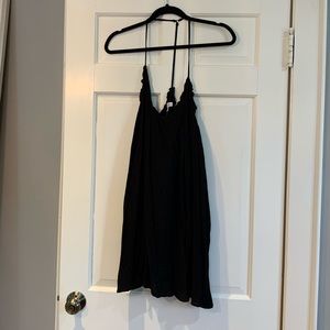 Black Ruffle Top Dress